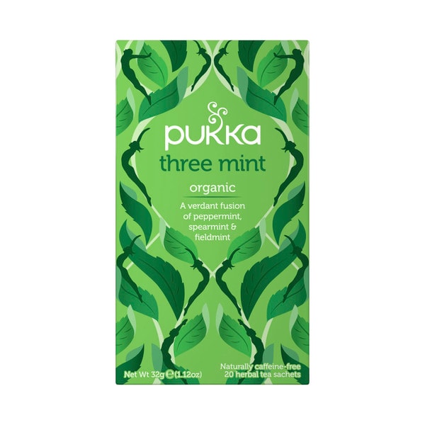 Pukka Three Mint Herbal Tea Sachets 20 pack | 32g