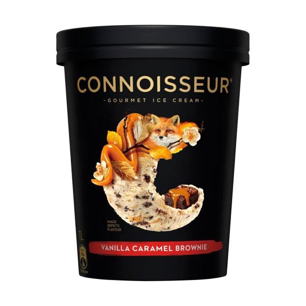 Connoisseur Vanilla Caramel Brownie Ice Cream | 1L