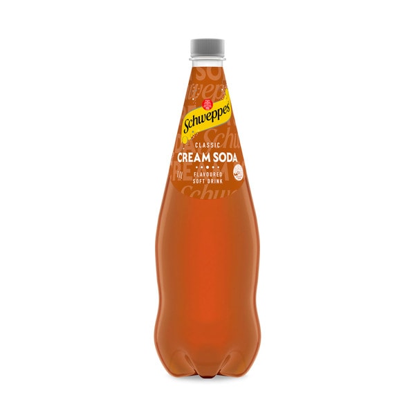Schweppes Traditional Brown Creaming Soda Soft Drink Bottle | 1.1L