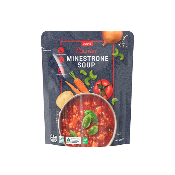 Coles Minestrone Soup with Quinoa | 430g