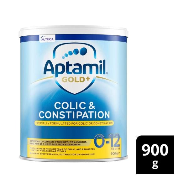 Aptamil Gold+ Colic & Constipation Baby Infant Formula From Birth to 12 Months | 900g