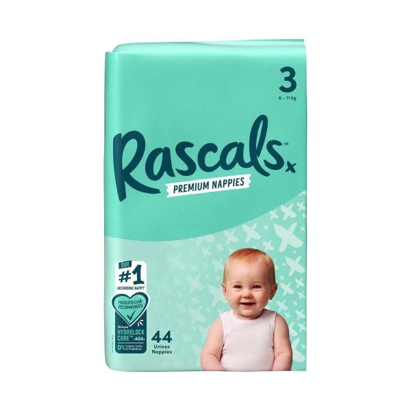 Rascal + Friends Nappies Size 3 Crawler | 44 pack