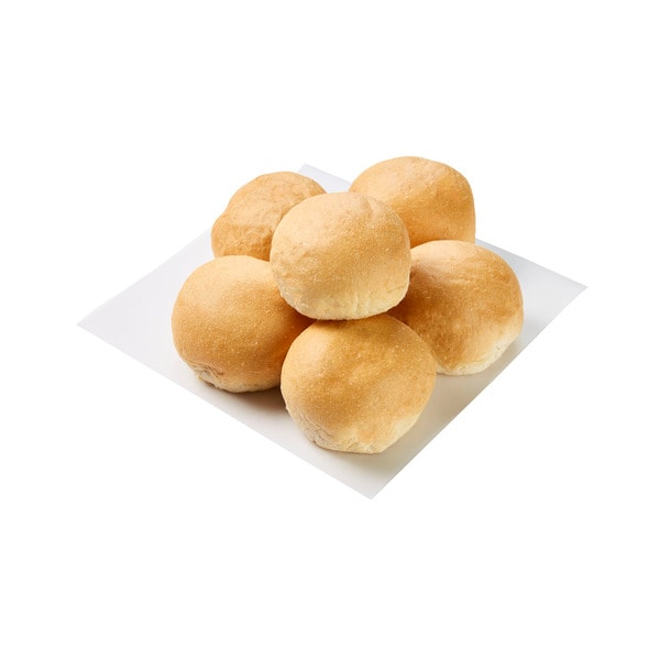 Coles Bakery Super Soft Jumbo Round Rolls | 6 pack