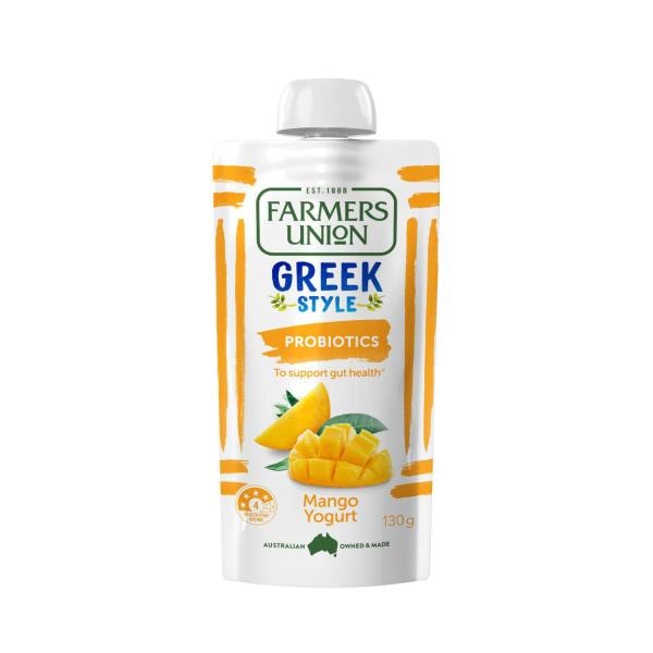 Farmers Union Greek Style Mango Yoghurt Pouch | 130g