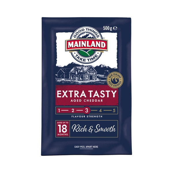 Mainland Extra Tasty Cheddar Cheese Block | 500g