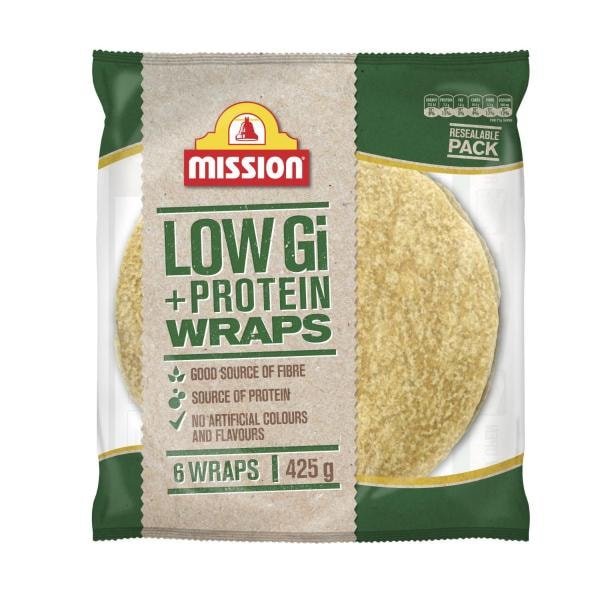 Mission Wraps Low Gi Wholemeal 6 Pack | 425g