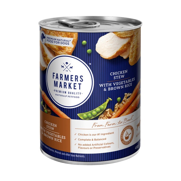 Farmers Market Adult Wet Dog Food Chicken Stew With Vegetables and Brown Rice | 400g
