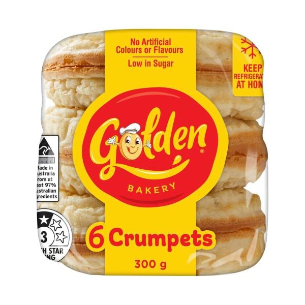 Golden Round Crumpets | 6 pack