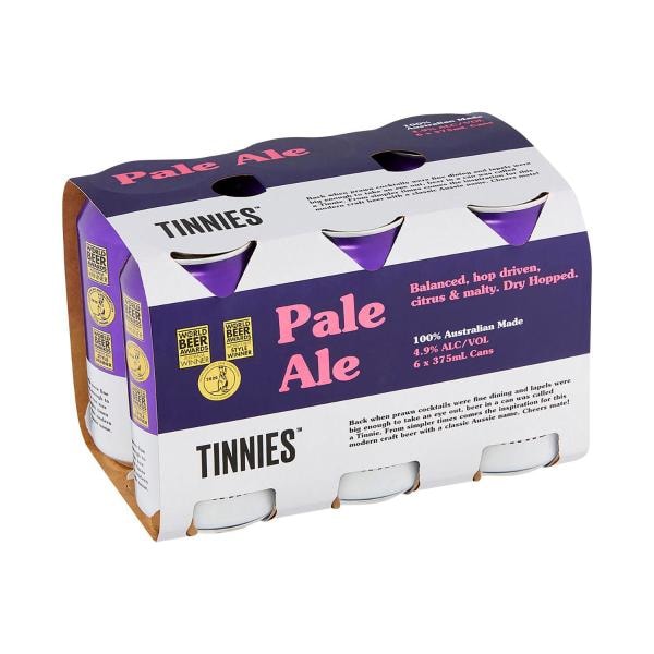 Tinnies Pale Ale Can 375mL | 6 Pack
