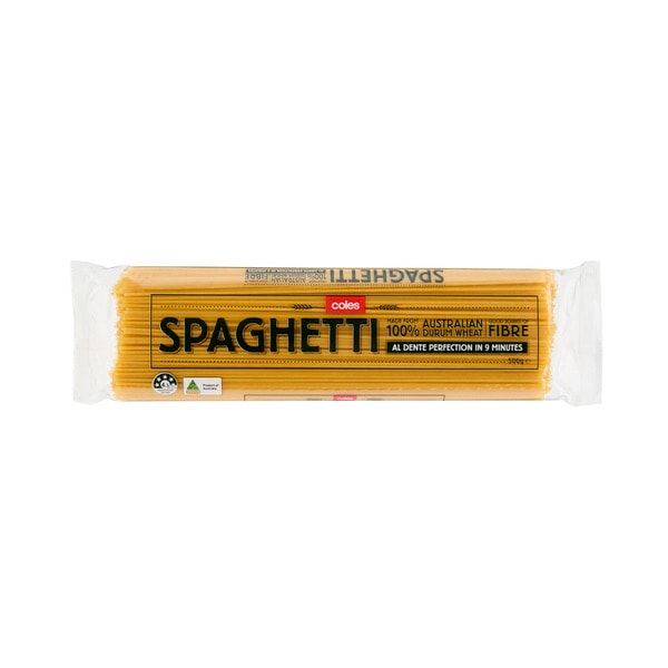 Coles Durum Wheat Pasta Spaghetti | 500g