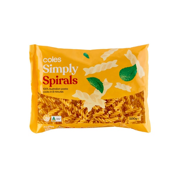Coles Simply Pasta Spirals | 500g