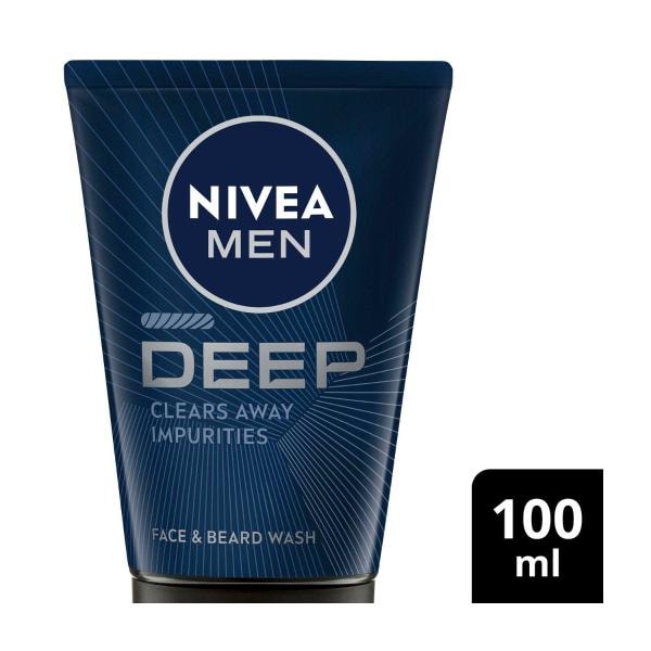 Nivea Men Deep Face & Beard Wash + Black Carbon | 100mL