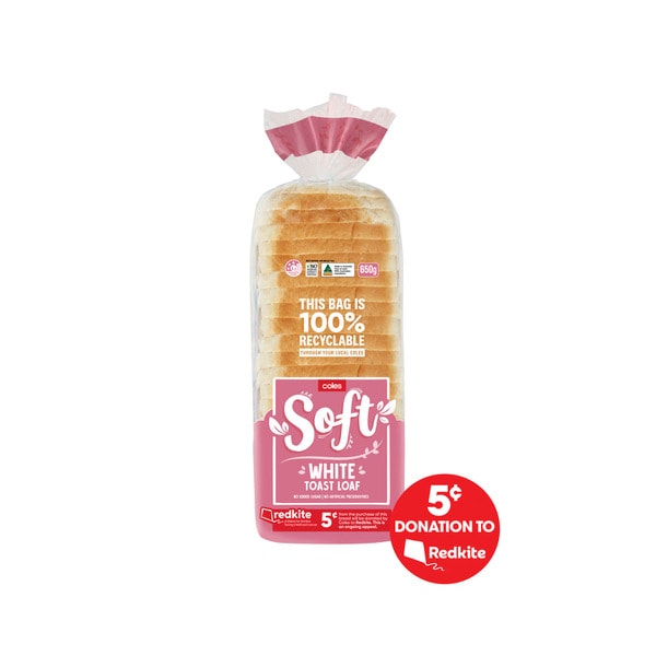 Coles Soft White Toast Loaf | 650g