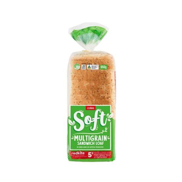 Coles Soft Multigrain Sandwich Loaf | 650g