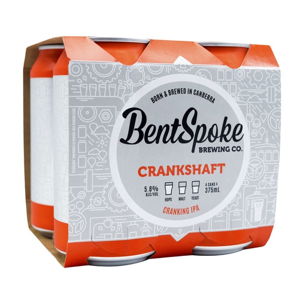 BentSpoke Crankshaft IPA Can 375mL | 4 Pack