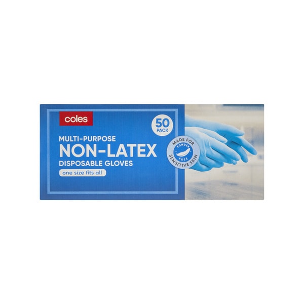 Coles Non-Latex Multi-Purpose 50 Disposable Gloves | 1 pack