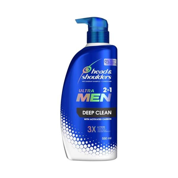 Head & Shoulders Ultra Men Deep Clean Men'S 2 In 1 Anti Dandruff Shampoo & Conditioner | 550mL