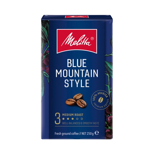 Melitta Blue Mountain Style Medium Roast Ground Coffee | 250g