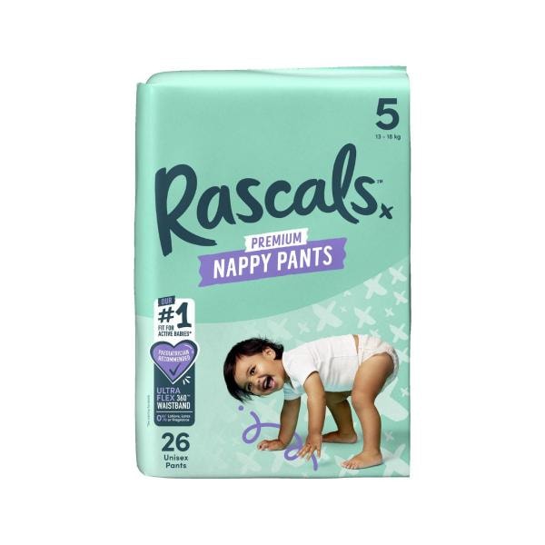 Rascal + Friends Nappy Pants Size 5 Walker | 26 pack