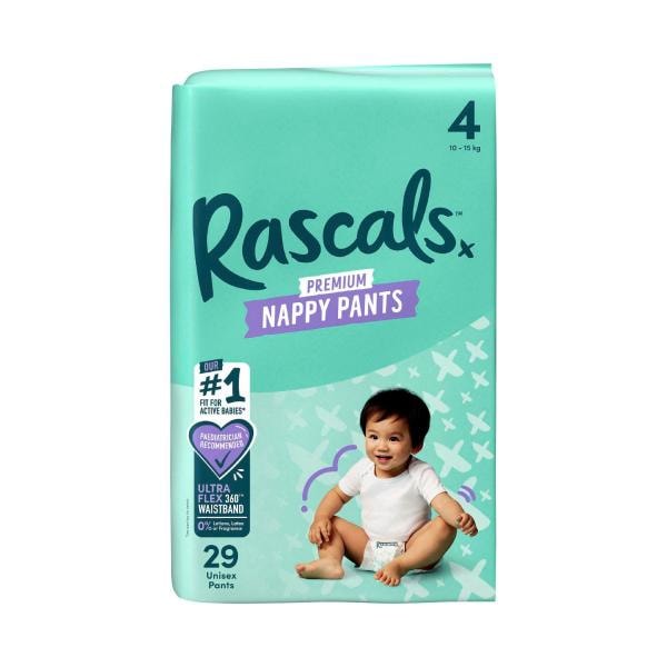 Rascal + Friends Nappy Pants Size 4 Toddler | 29 pack