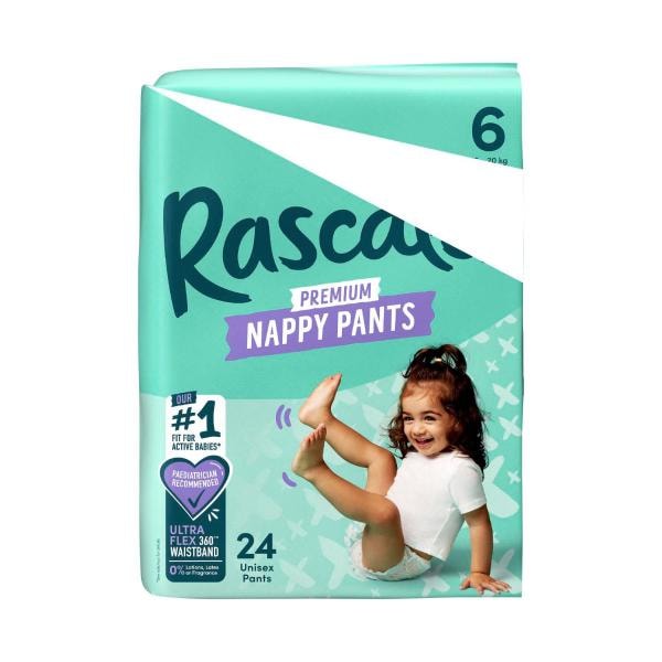 Rascal + Friends Nappy Pants Size 6 Junior | 24 pack