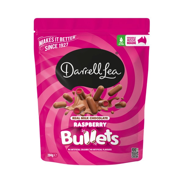 Darrell Lea Milk Chocolate Raspberry Bullets | 226g