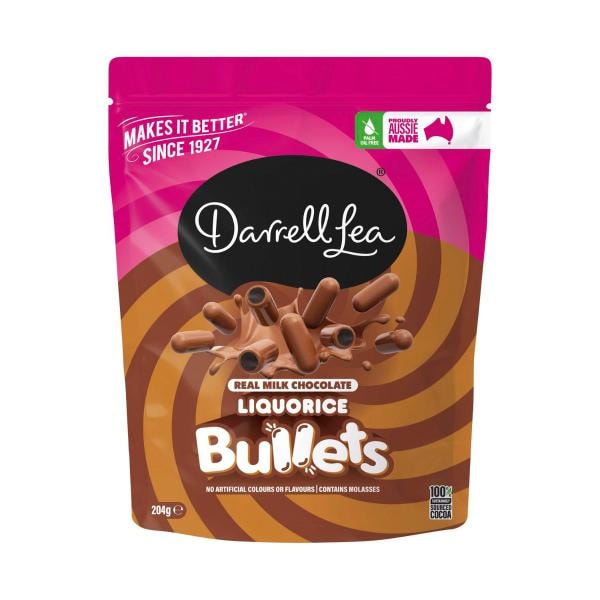 Darrell Lea Milk Chocolate Liquorice Bullets | 226g