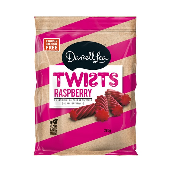 Darrell Lea Raspberry Twists | 280g