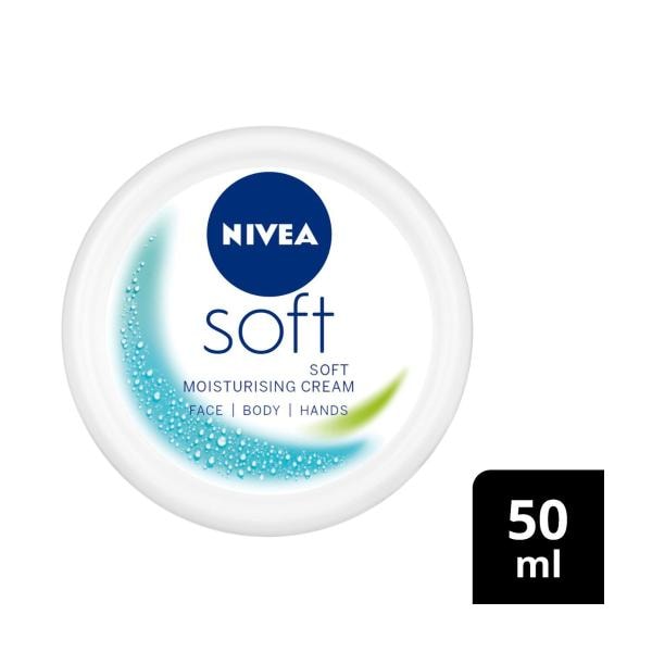 Nivea Soft Cream Travel Mini Lotion Moisturiser + Jojoba Oil & Vitamin E | 50mL