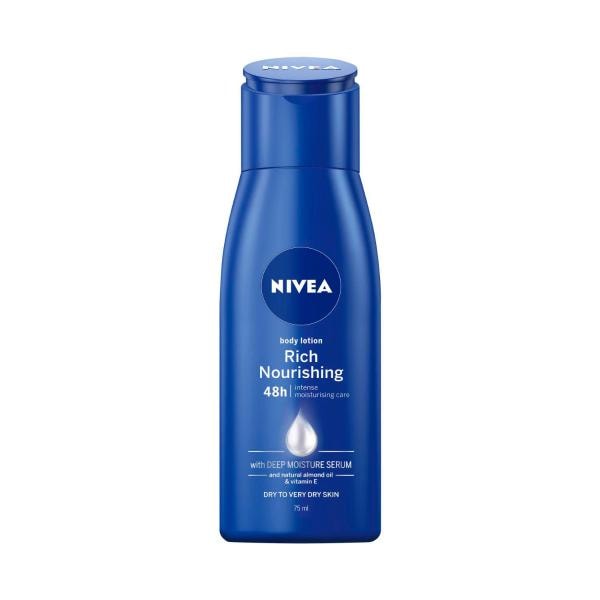 Nivea Rich Nourishing Body Lotion Moisturiser + Caring Almond Oil | 75mL
