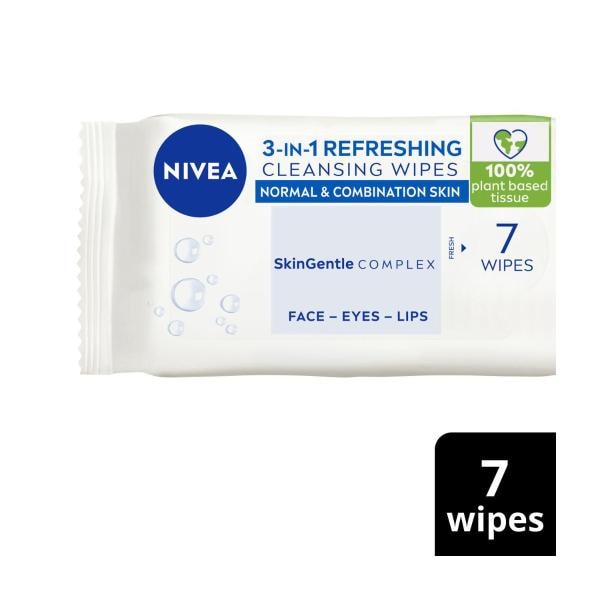 Nivea Daily Essentials Refreshing Face Cleansing Wipes for Normal Skin + Vitamin E | 7 pack