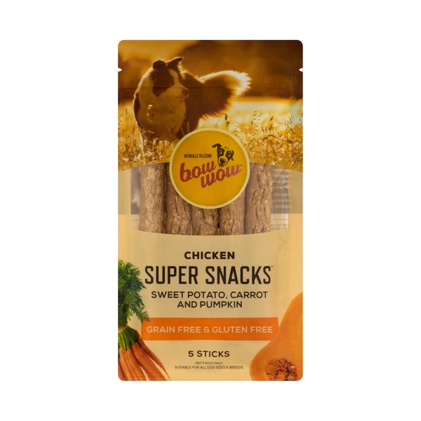 Bow Wow Gluten Free Chicken Sweet Potato Carrot and Pumpkin Super Snacks | 5 pack