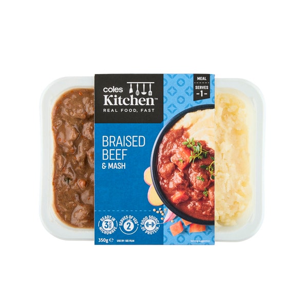 Coles Kitchen Braised Beef & Mash | 350g
