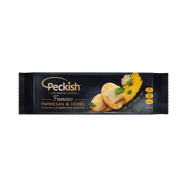 Peckish Fancies Parmesan & Herbs Rice Crackers | 90g
