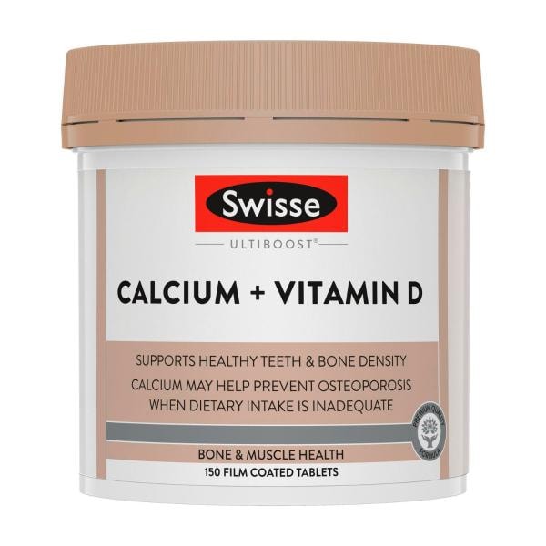 Swisse Ultiboost Calcium + Vitamin D For Bone Health Support | 150 pack