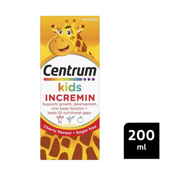 Centrum Kids Incremin Iron Mixture Sugar-Free Liquid Supplement | 200mL