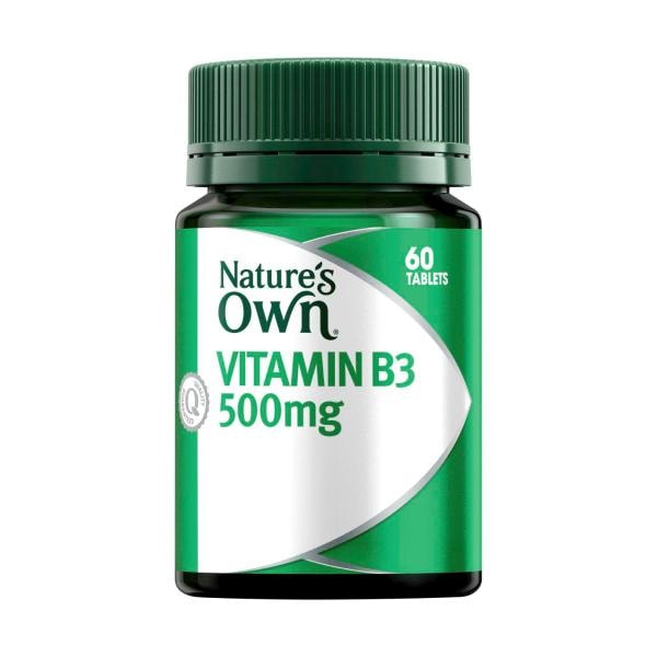 Nature's Own Vitamin B3 500mg Vitamin B Tablets For Energy | 60 pack