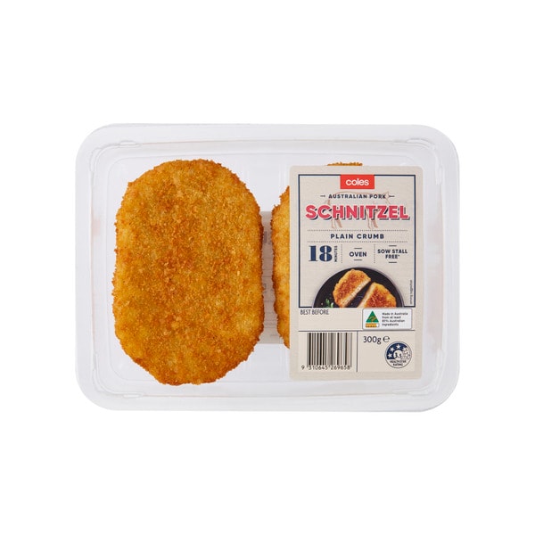 Coles Crumbed Pork Schnitzel | 300g