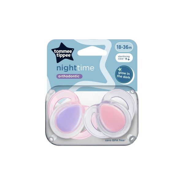 Tommee Tippee Night Time  Baby Dummy 2 Pack 18-36m | 2 pack