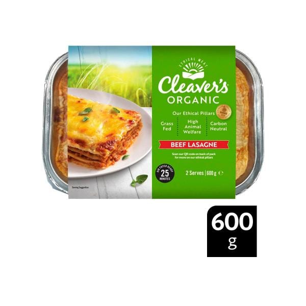 Cleaver's Organic Grass-Fed Beef Lasagne | 600g