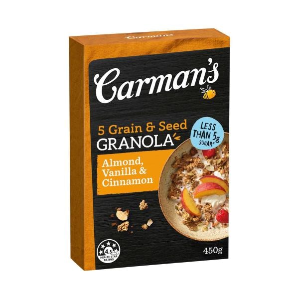 Carman's  Almond Vanilla & Cinnamon 5 Grain & Seed Granola | 450g