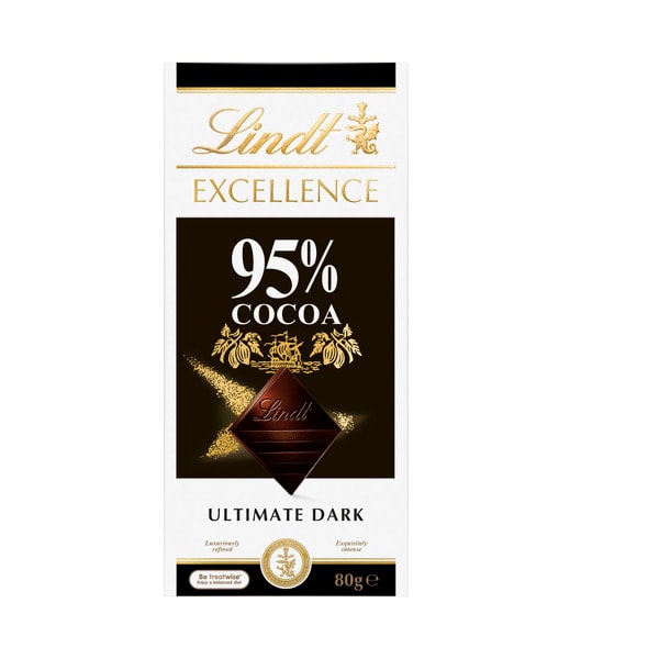 Lindt Excellence 95% Cocoa Ultimate Dark Chocolate Block | 80g