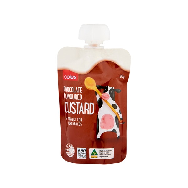 Coles Chocolate Custard Pouch | 90g