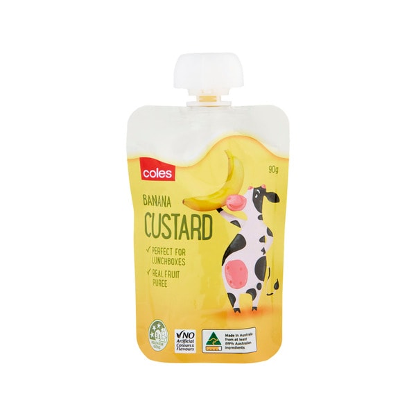 Coles Banana Custard Pouch | 90g