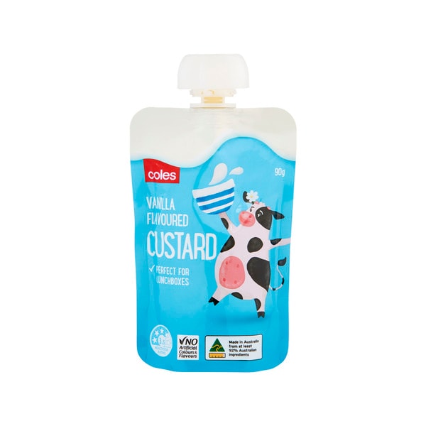 Coles Vanilla Custard Pouch | 90g