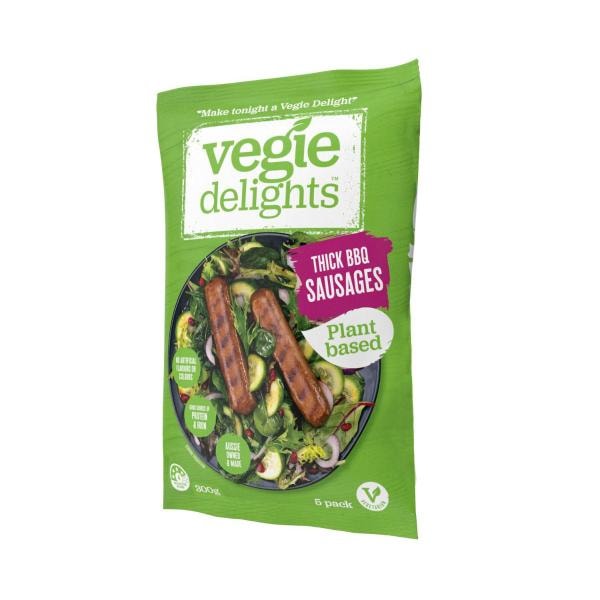 Vegie Delights Plant Based Thick BBQ Sausages | 300g