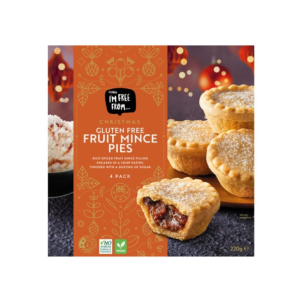 Coles I'M Free From Fruit Mince Pies 4 pack | 220g