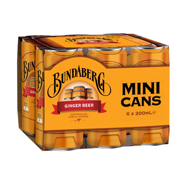 Bundaberg Brewed Ginger Beer 6X200mL | 6 pack
