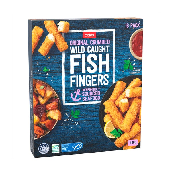 Coles Crumbed Fish Fingers 16 Pack | 400g