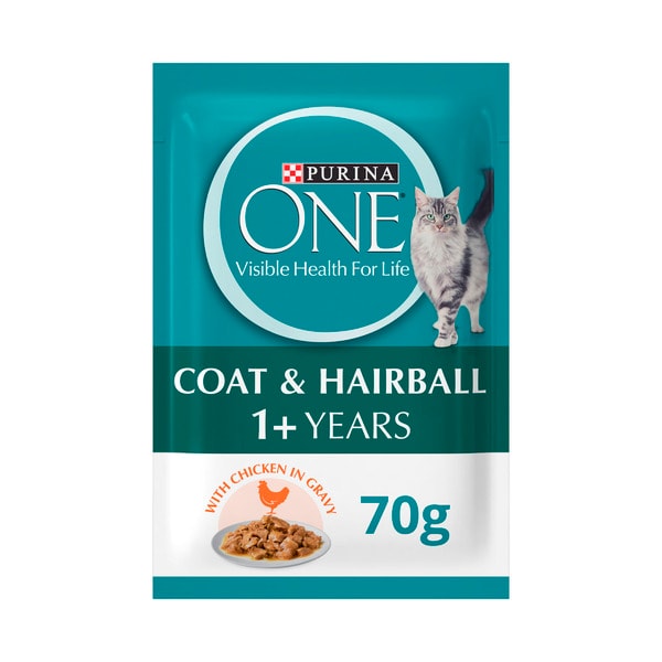 Purina One Succulent Chicken In Gravy Hairball Cat Food Pouch | 70g